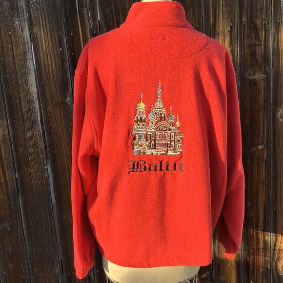 PRINCESS CRUISES Baltic Embroidered Fleece Red Jacket: Men's S; Women's M/L - Picture 2 of 9